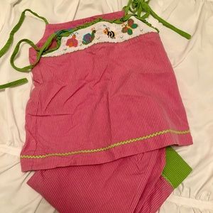 Smocked tank & pant set for Girl, size 6